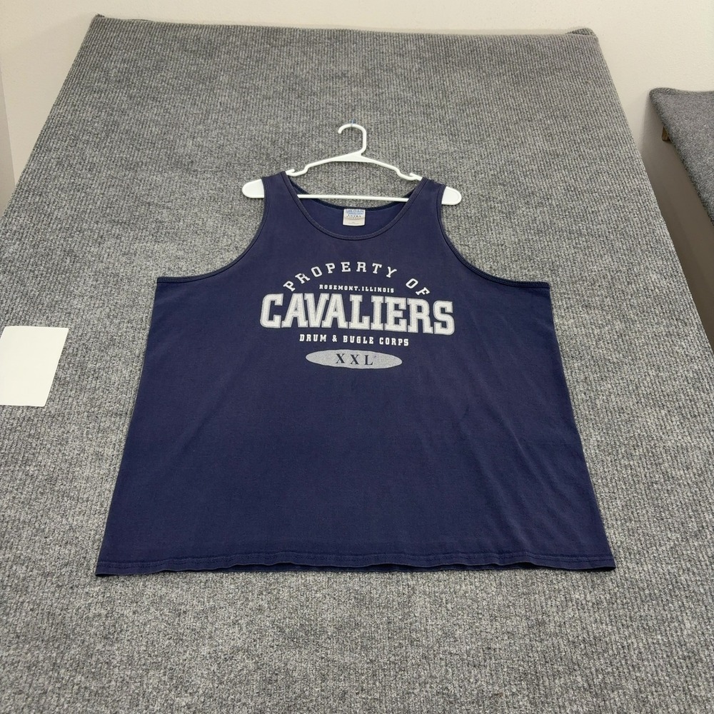 Cavaliers Drum & Bugle Corps Gildan Tank Top Mens XXL Blue Cotton Graphic Sporty